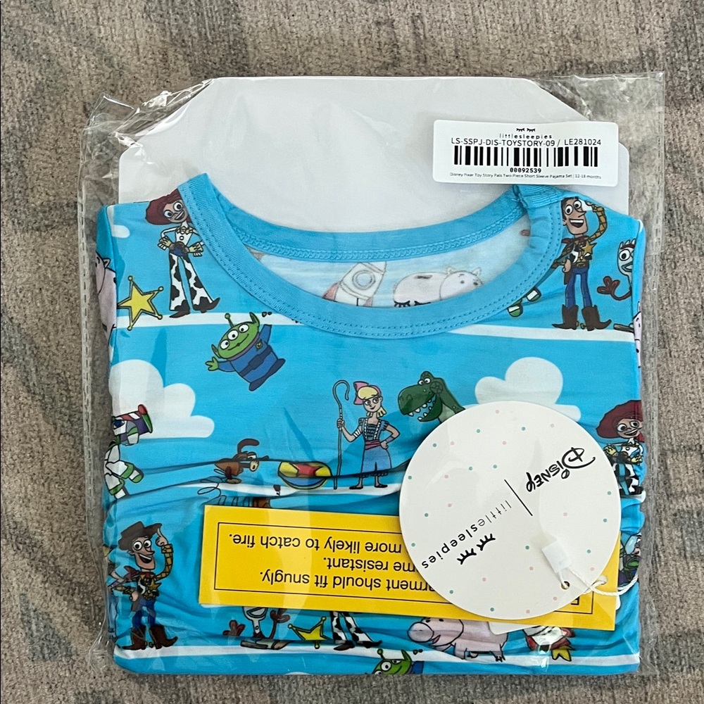 Little sleepies Disney Toy Story Blue Pajama shorts set